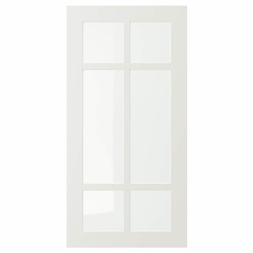 STENSUND Glass door, white, 40x80 cm