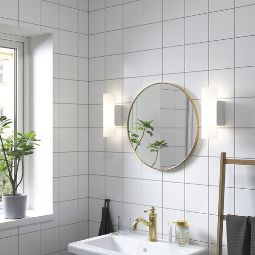 LINDBYN Mirror, gold-colour, 50 cm