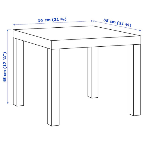 LACK Side table, white, 55x55 cm