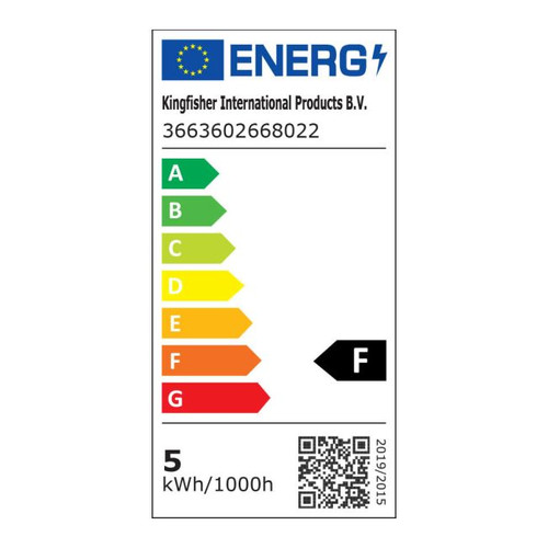 Diall LED Bulb B35-TW E14 4W 470lm, transparent, warm white