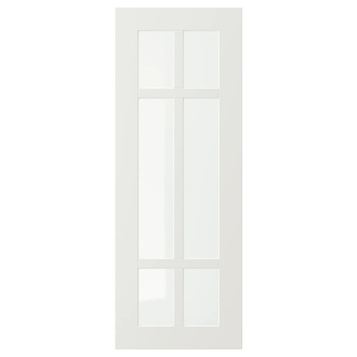 STENSUND Glass door, white, 30x80 cm