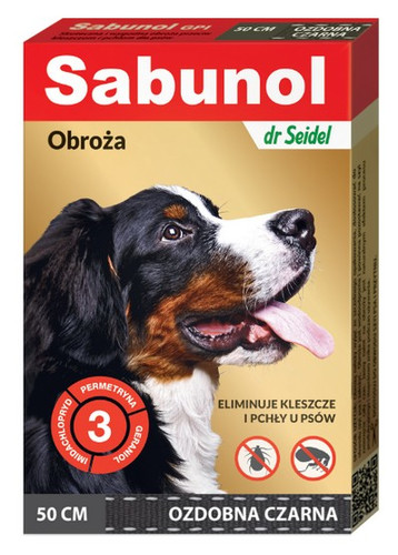 Sabunol Anti-flea & Anti-tick Collar for Dogs 50cm, black