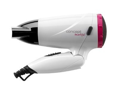 Concept Hair Dryer Folding Beautiful VV5740, white-pink