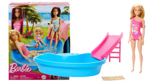 Barbie Doll And Pool Playset HRJ74 4+