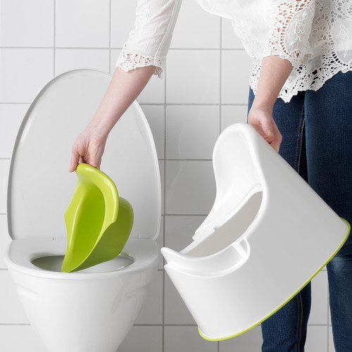 LOCKIG Children's potty, white green, green