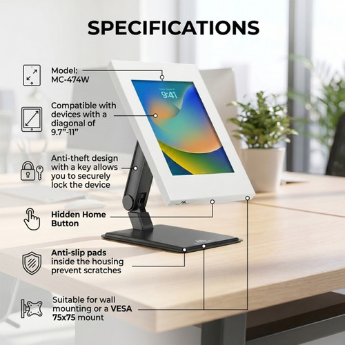 MacLean Wall Mount Tablet Hanger MC-474W