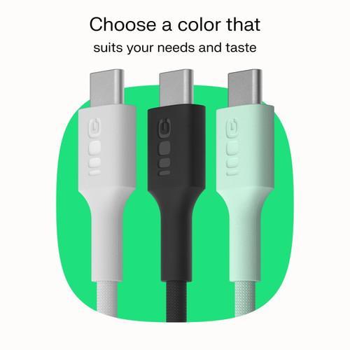 GREEN CELL Cable USB-C-USB-C PowerStream 100W, braid, 1.2m, green