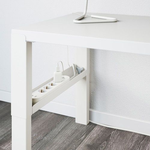 PÅHL Desk with shelf unit, white, 96x58 cm