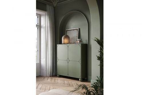 Sideboard Cabinet Sonatia II 120 cm, with 2 internal drawers, olive