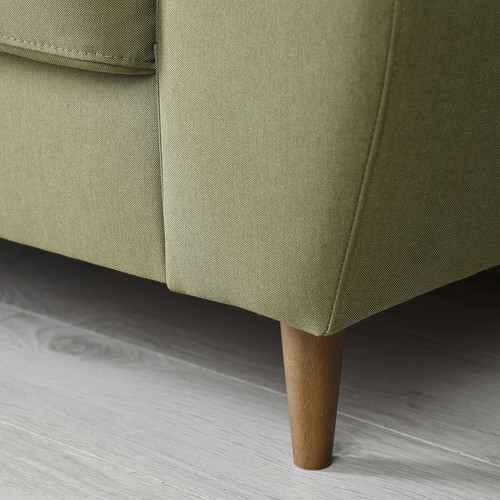 SLATORP 3-seat sofa with chaise longue, Vissle yellow-green