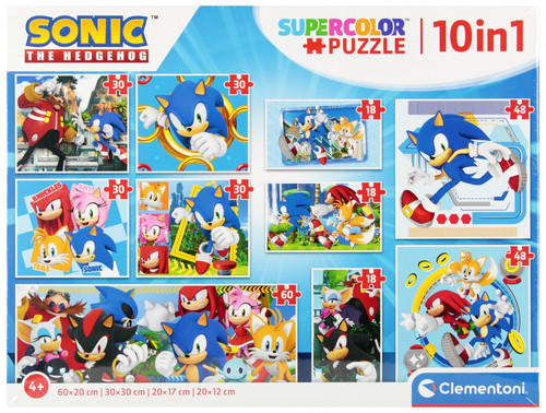 Clementoni Children's Puzzle Sonic the Hedgehog 10in1 4+