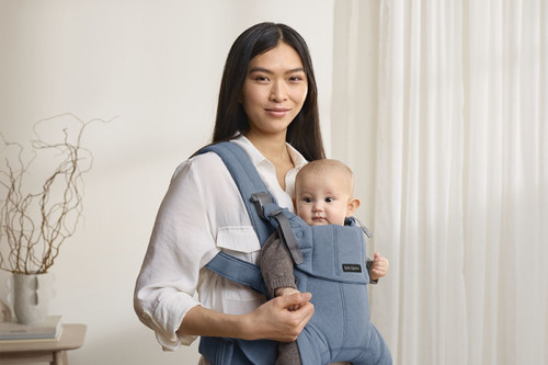 BABYBJORN Baby Carrier Harmony, Woven, Blue mélange, 0-3y