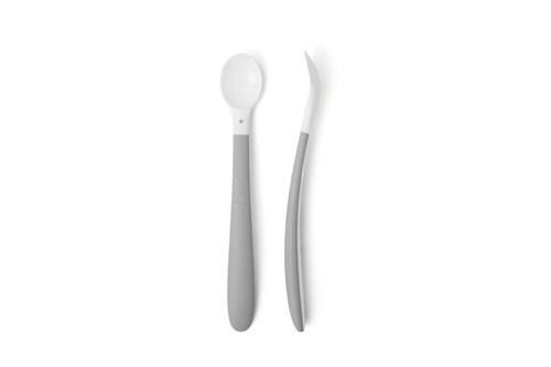 BABYBJÖRN Baby feeding spoon, 2-pack, Light Grey, 6m+