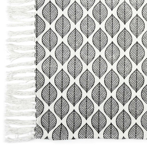 Cotton Rug Zeste, black-white