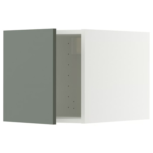 METOD Top cabinet, white/Nickebo matt grey-green, 40x40 cm