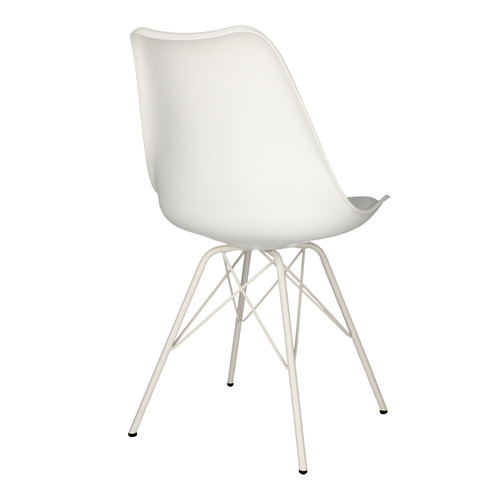 Chair Eris, PP/faux leather, 1pc, white/white