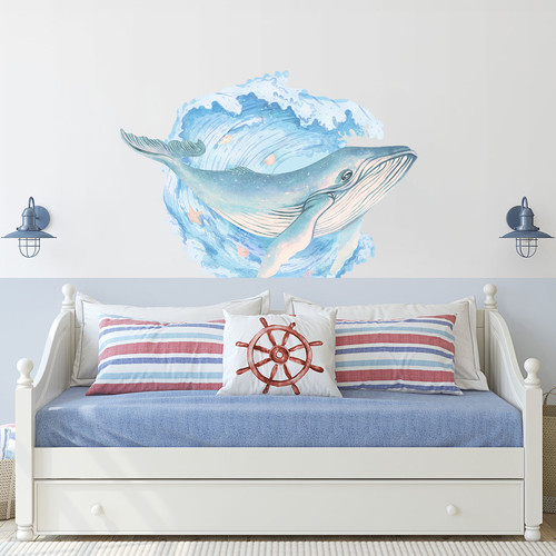 Wall Sticker 85x109cm - Whale