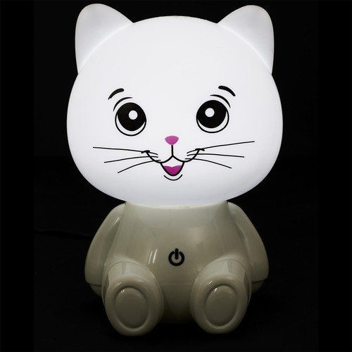 Night Lamp Cat USB LED, white