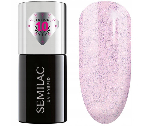 SEMILAC UV Hybrid Gel Polish Extend Care 5in1 - 806 Glitter Delicate Pink 7ml