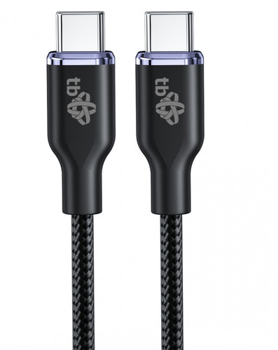 TB USB Cable USB C - USB C 60W Glamour cable, 1.5m, black