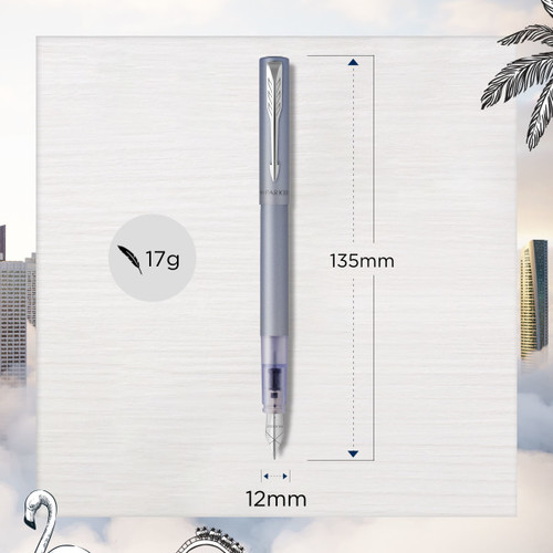 Parker Fountain Pen Vector XL, silver