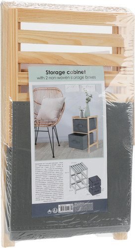 Storage Cabinet with 2 Non-Woven Boxes Ongoni
