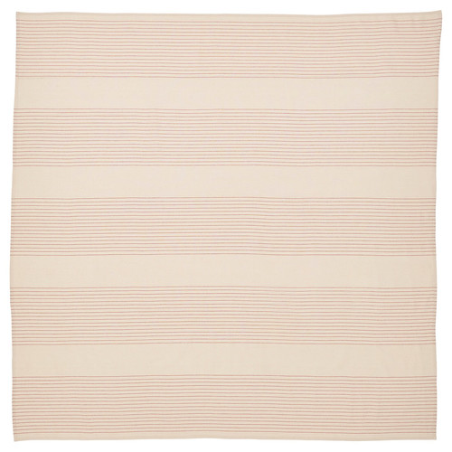 VIPPSTARR Tablecloth, stripe pattern red/natural, 150x150 cm