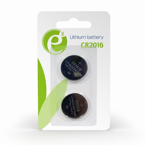 Gembird Button Cell Battery CR2016, 2-pack