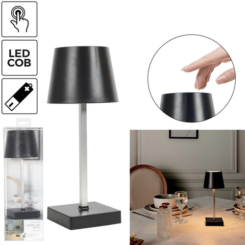 Bedside Lamp Blanca LED, touch, black