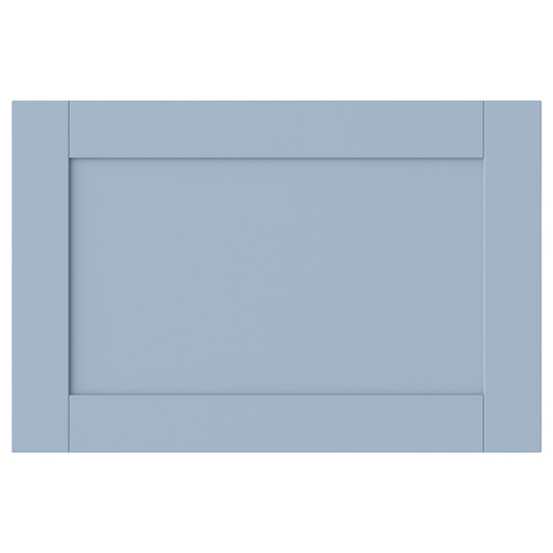 SANNIDAL Door with hinges, blue, 60x40 cm
