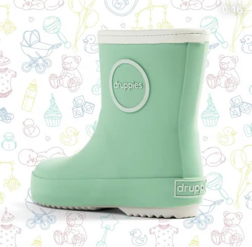 Druppies Rainboots Wellies for Kids Newborn Boot Size 25, mint