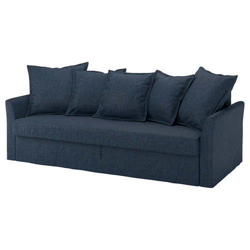 HOLMSUND 3-seat sofa bed, Kilanda dark blue
