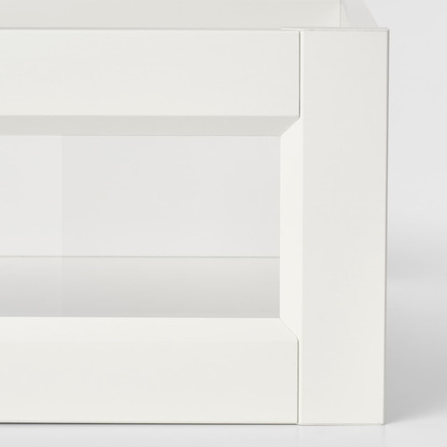 KOMPLEMENT Drawer with framed glass front, white, 75x35 cm