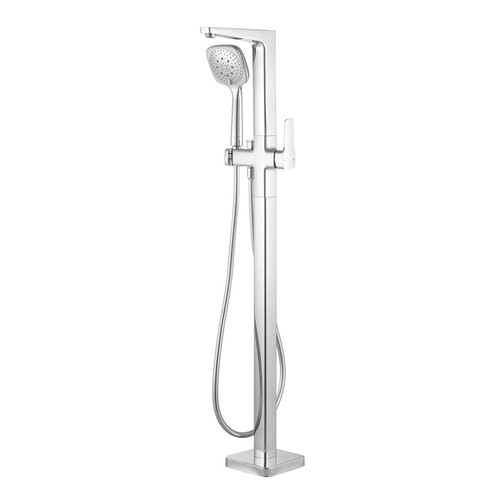 GoodHome Standing Bath Tap Teesta, silver