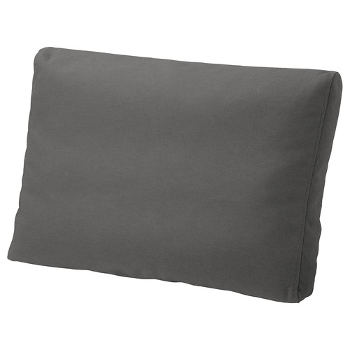 FRÖSÖN Cover for back cushion, outdoor dark gray, 44x62 cm