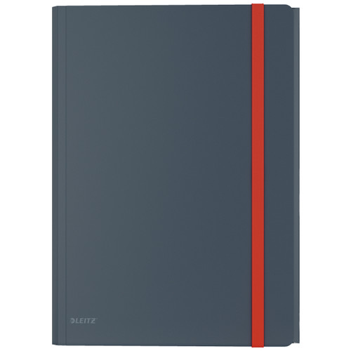 Esselte Document File Folder with Elastic Band & Pocket Leitz Cosy PP, grey