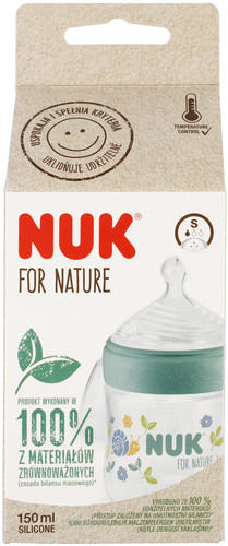NUK For Nature Baby Bottle 150ml Size S, green