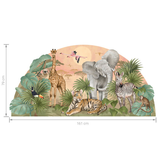 Wall Sticker Set 161x79cm - Safari