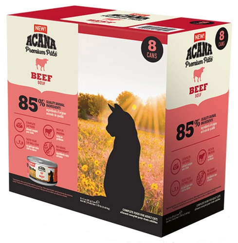 Acana Cat Premium Pate Beef Cat Wet Food 85g