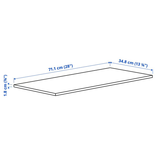 KOMPLEMENT Shelf, dark grey, 75x35 cm