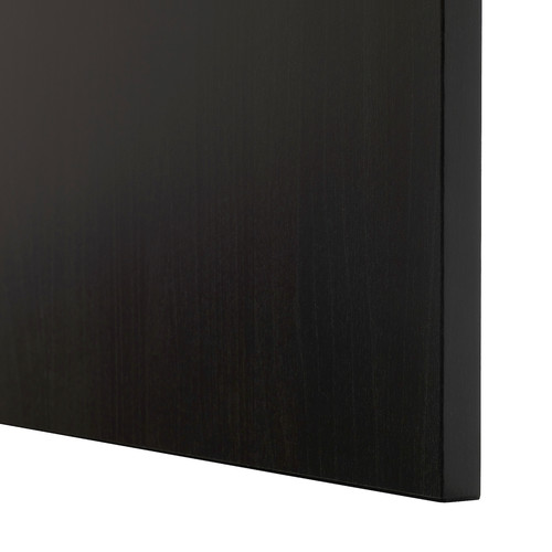 BESTÅ TV storage combination/glass doors, black-brown/Lappviken black-brown clear glass, 300x42x211 cm