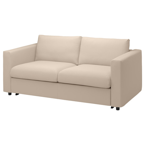 VIMLE Cover for 2-seat sofa-bed, Hallarp beige