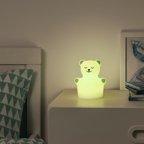 TÖVÄDER LED night light, bear battery-operated