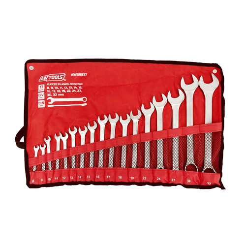 AW Combination Wrench Set 17pcs 8mm-32mm matt