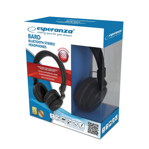 Esperanza Bluetooth Headphones Bard, black