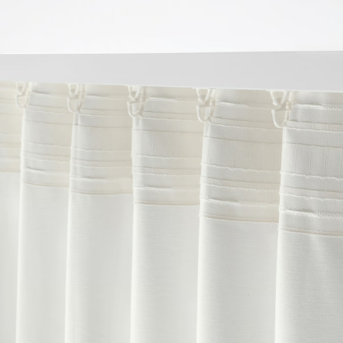 MERETE Room darkening curtains, 1 pair, 145x300 cm, white