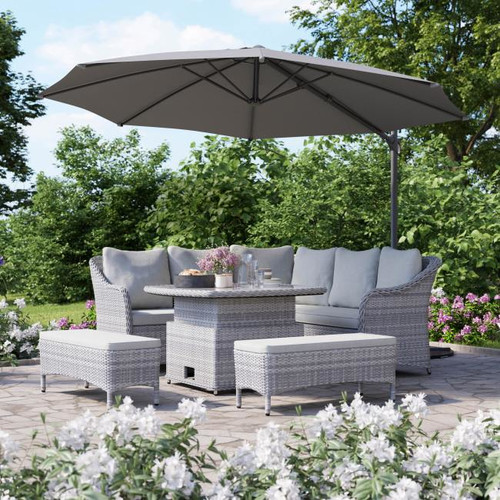 GoodHome Garden Furniture Set for 8 Persons Hamilton