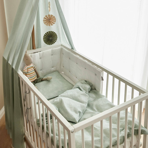 LEANDER Baby bedding, 70x100 cm, meadow, sage green