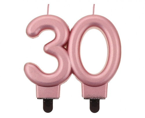 Birthday Candle 30, rose-gold