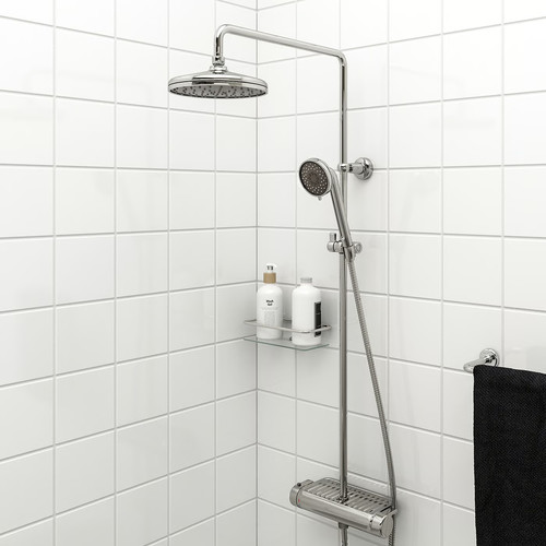 VOXNAN Shower set with thermostatic mixer, chrome-plated